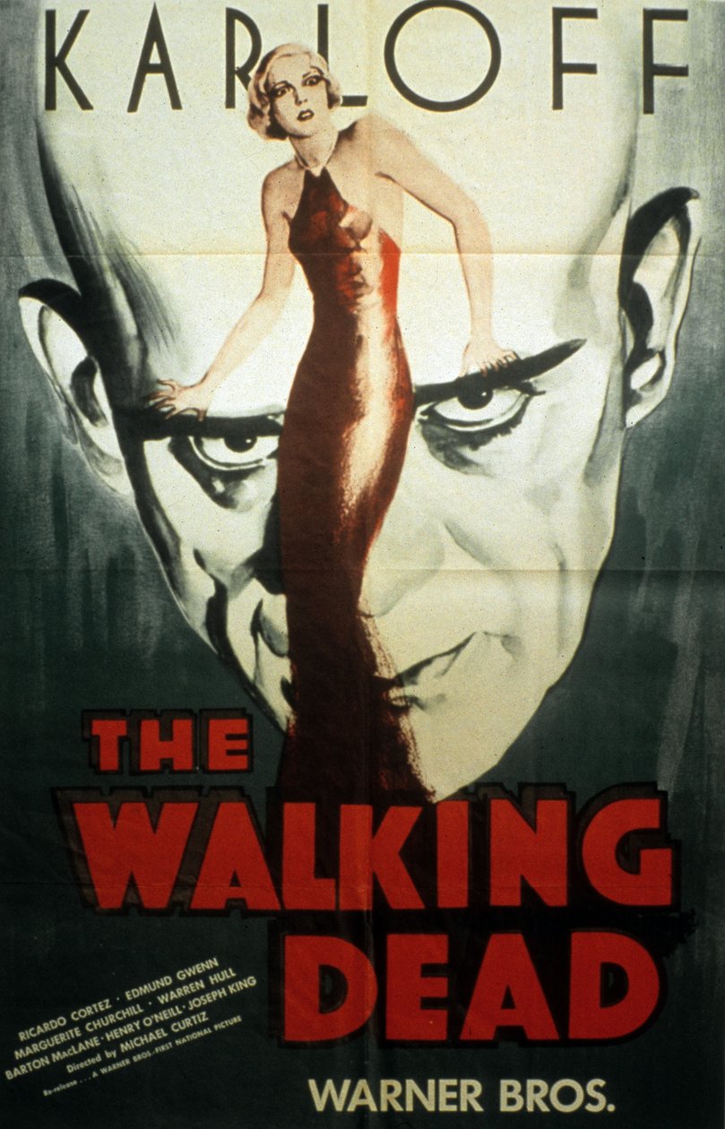 Affisch för filmen The Walking Dead av Michael Curtiz med Boris Karloff 1936 av Unbekannt