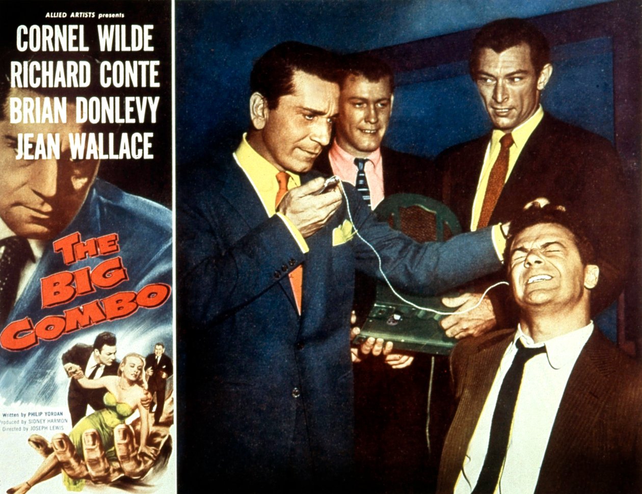 Affisch för filmen "The big Combo" av Josephlewis med Cornel Wilde, Richard Conte, Brian Donlevy och Jean Wallace 1955 av Unbekannt