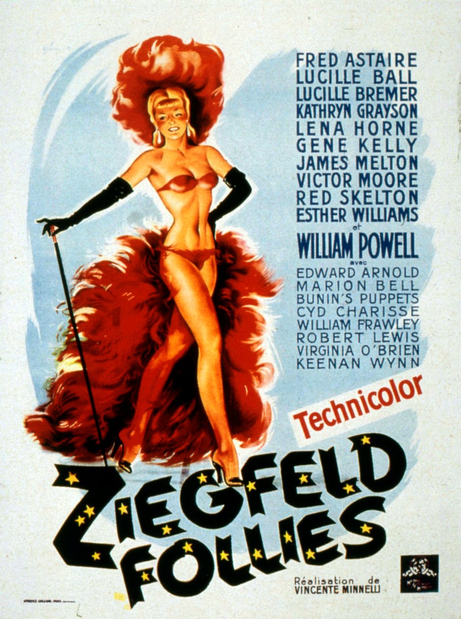 ZIEGFELD FOLLIES filmaffisch i regi av Lemuel Ayers med Lucille Ball av Unbekannt