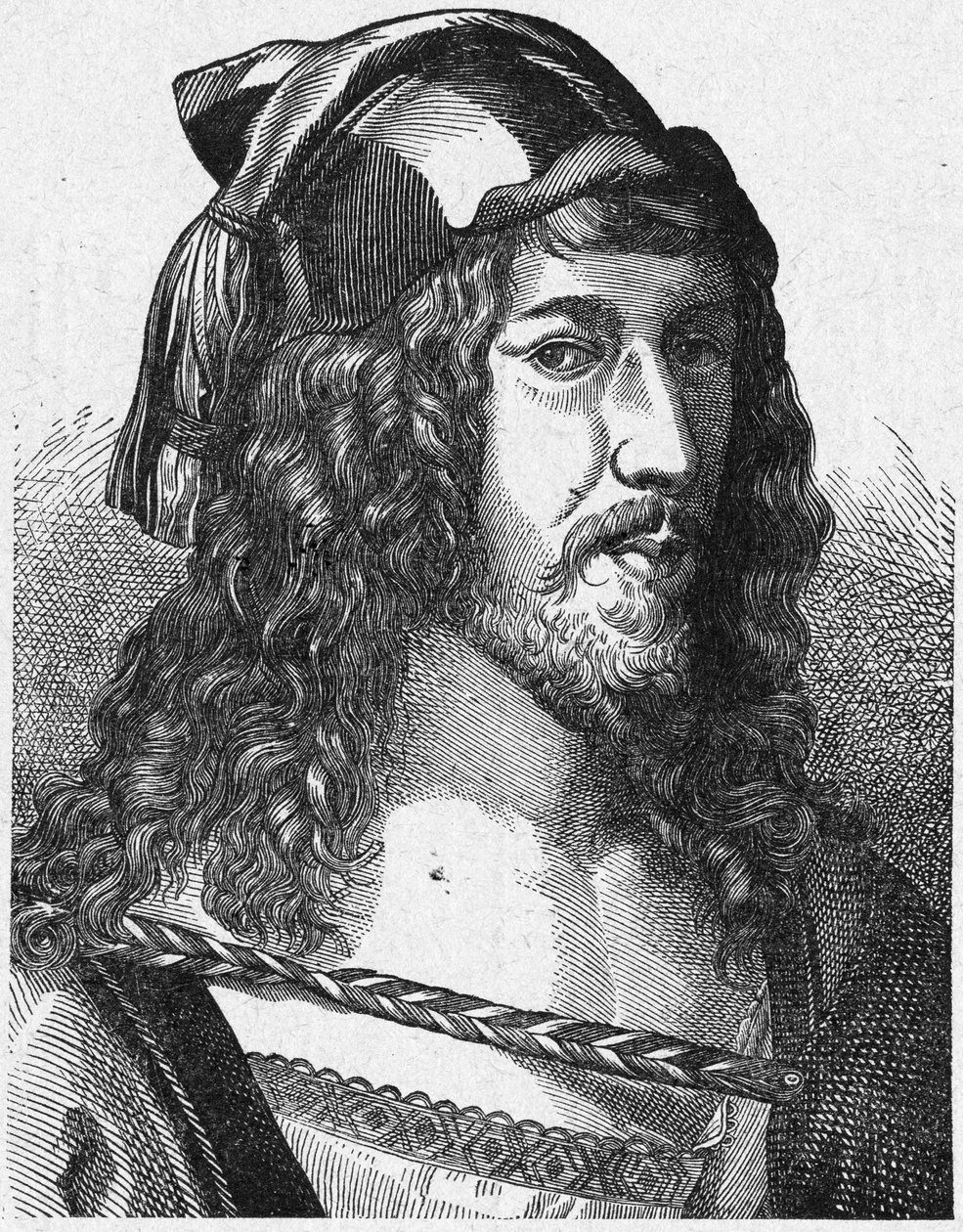 Albrecht Durer, efter sitt självporträtt av Unbekannter Künstler