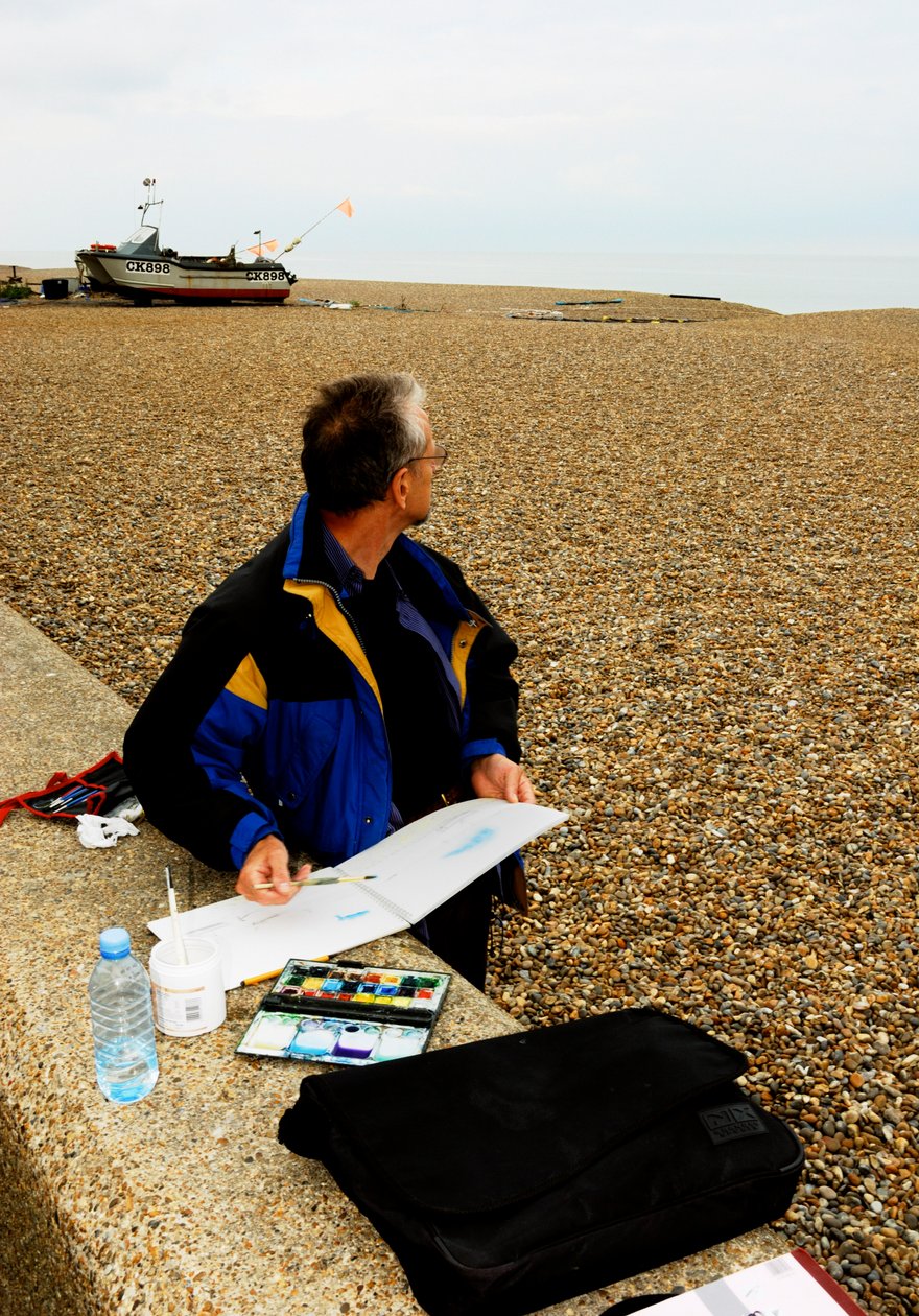 Aldeburgh beach - akvarell av Unbekannt