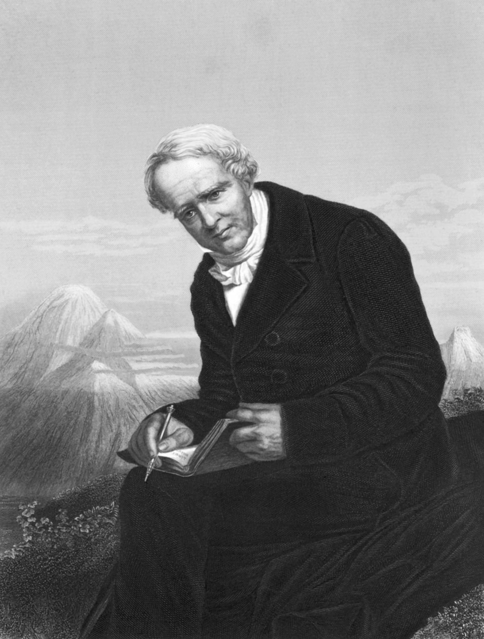 Alexander von Humboldt, , ca 1830 (s/v foto) av Unbekannt