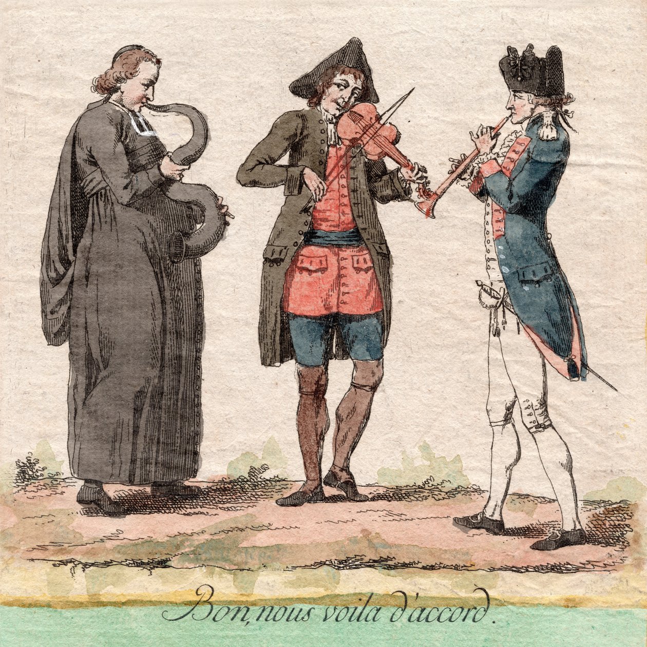 Okej, vi är okej, Frankrike, ca 1789 (gravyr) av Unbekannter Künstler