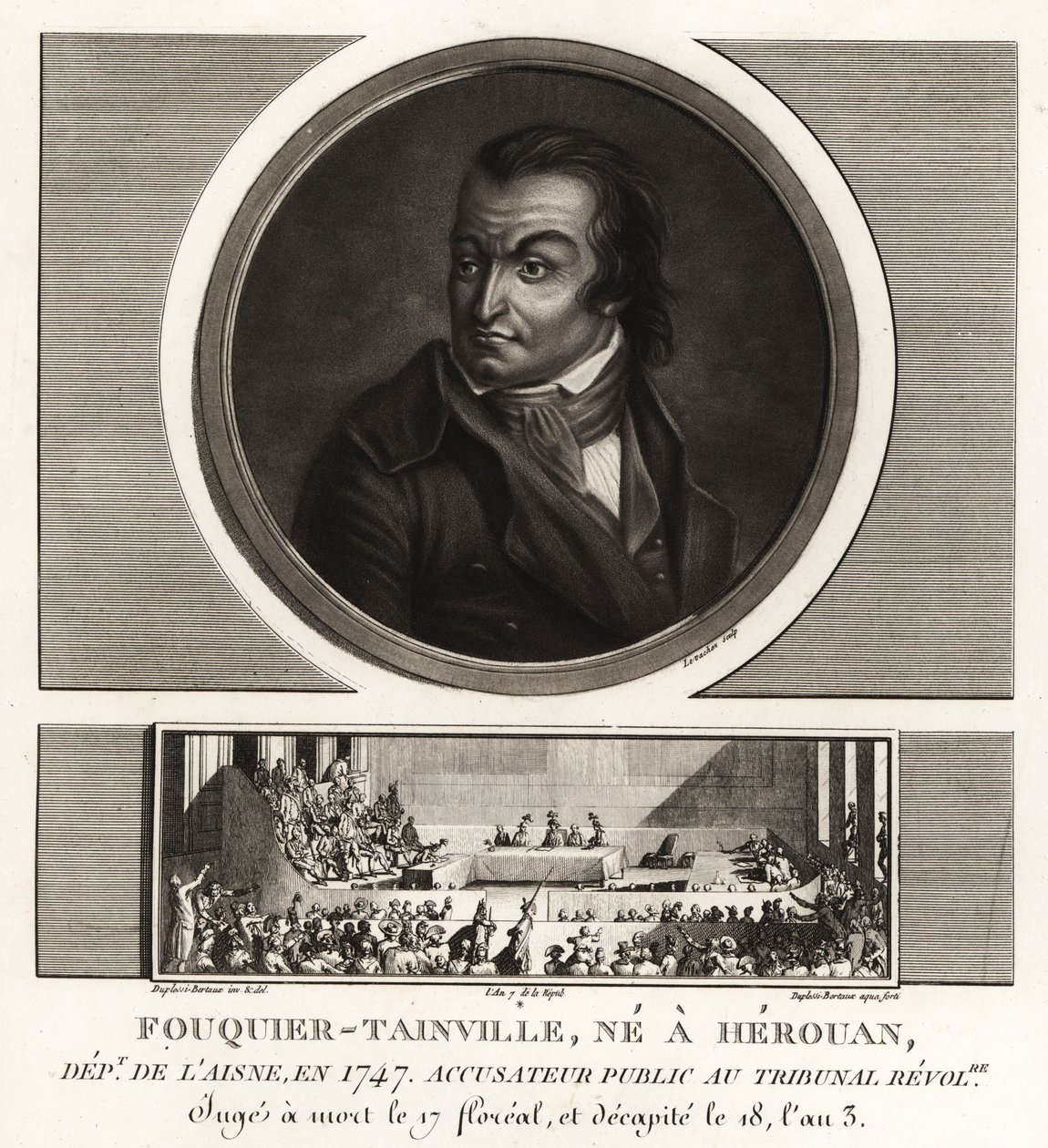 Antoine Quentin Fouquier-Tainville, allmän åklagare, revolutionsdomstolen, giljotinerad 1795 av Unbekannt