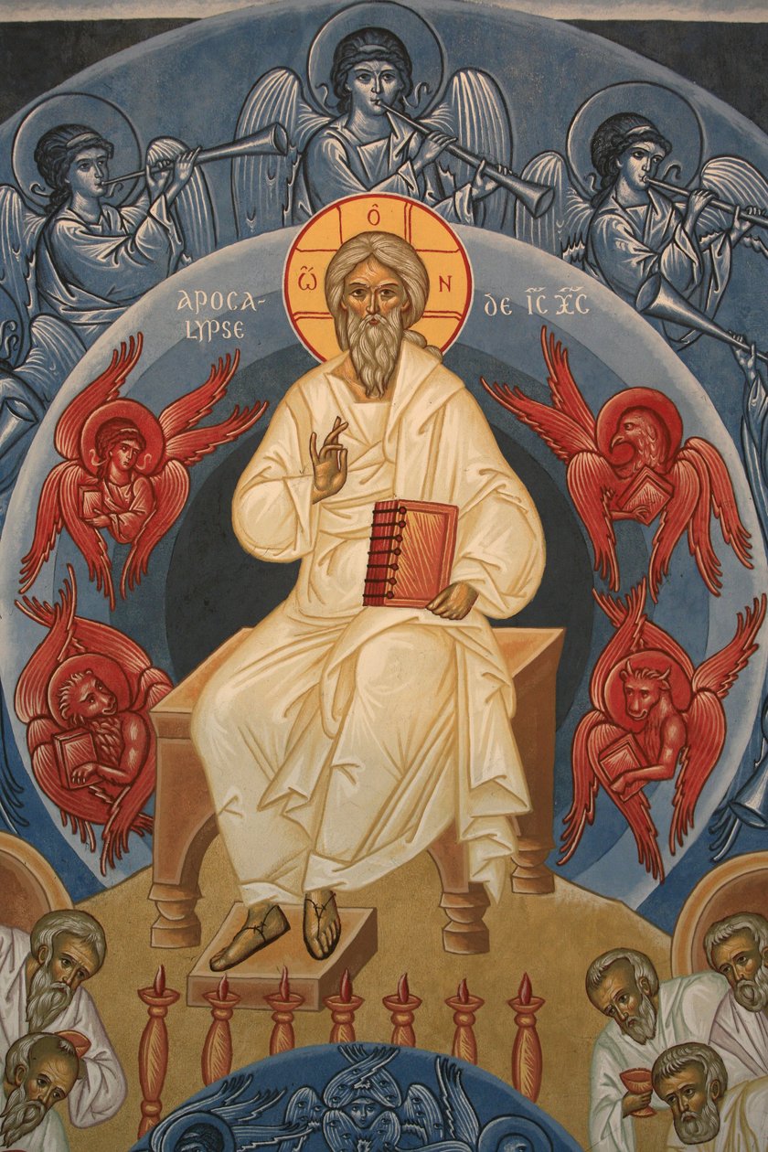 Apokalyps. Saint-Antoine-le-Grand ortodoxa kyrka Saint-Laurent-en-Royans Frankrike av Unbekannt