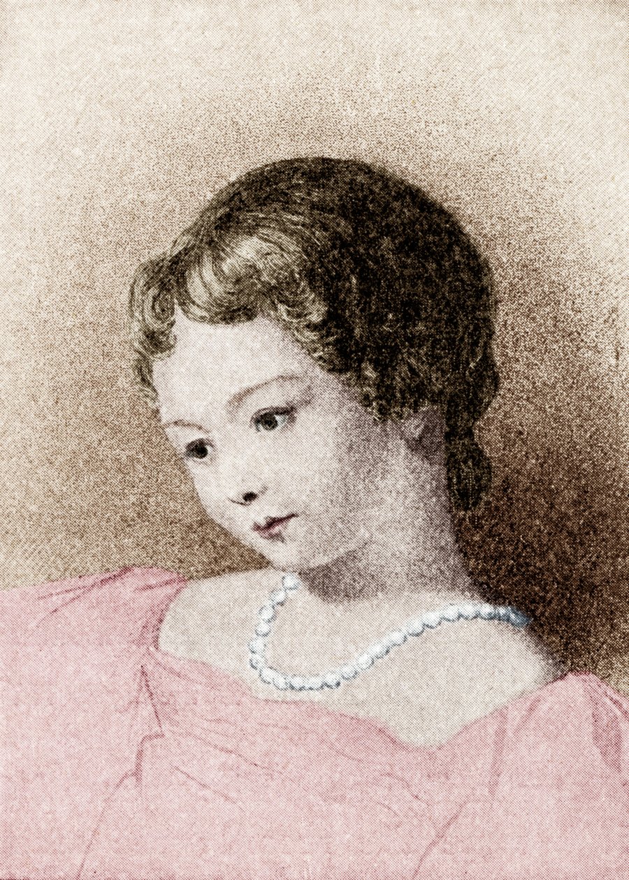Augusta Ada Byron - dotter till poeten Lord Byron beskrivning av Charles Babbages tidiga mekaniska allmändator, den analytiska motorn. Hon är också känd som den "första programmeraren". 10 december 1815 - 27 november 1852. Ada Lovelace. av Unbekannter Künstler