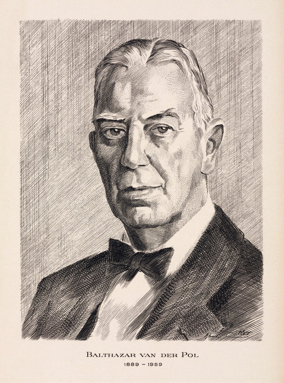 Balthazar van der Pol, holländsk elektroingenjör, ca 1930-talet av Unbekannt