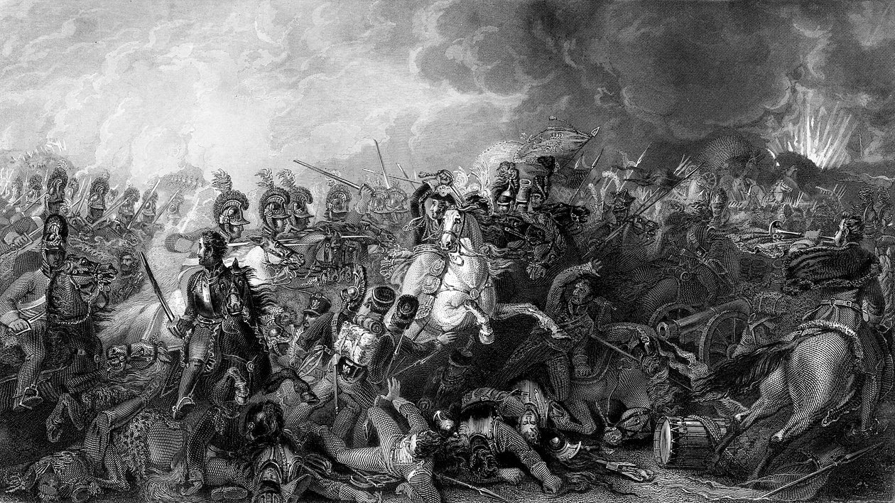 Slaget vid Waterloo av Unbekannter Künstler