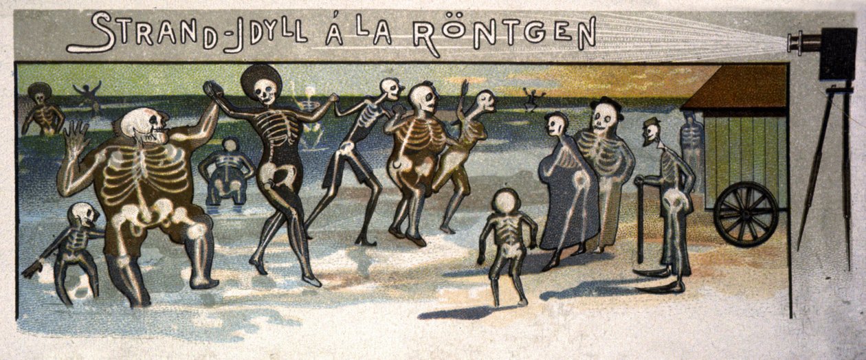 Strandidyll vid Rontgen, ca 1900 (illustration) av Unbekannter Künstler