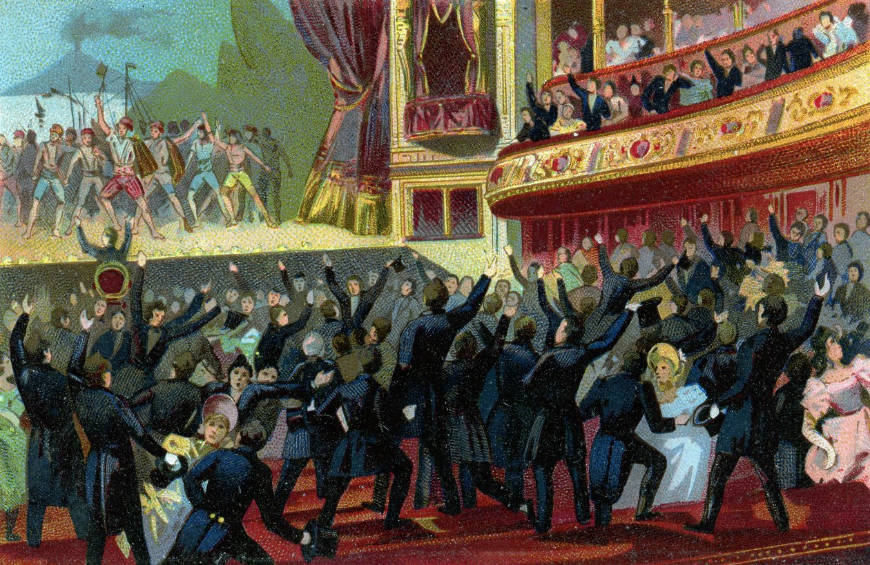 Belgiska revolutionen 1830 (illustration) av Unbekannter Künstler