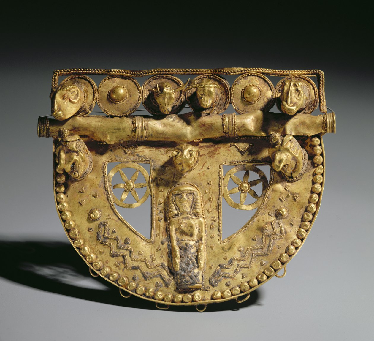 Bältesspänne med granulerad dekor, Orientaliseringsperiod, c.700 f.Kr. (guld) av Unbekannt