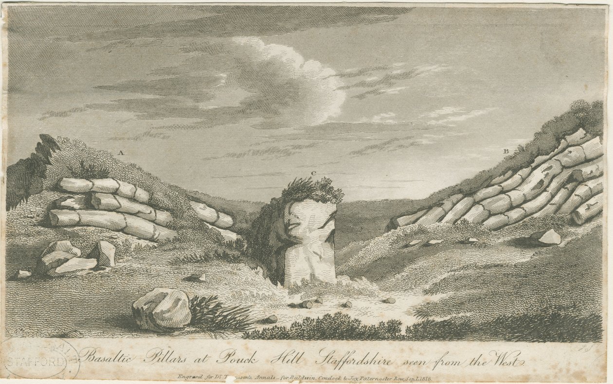 Bescot - Basaltiska pelare: gravyr, och [c 1818] av Unbekannt
