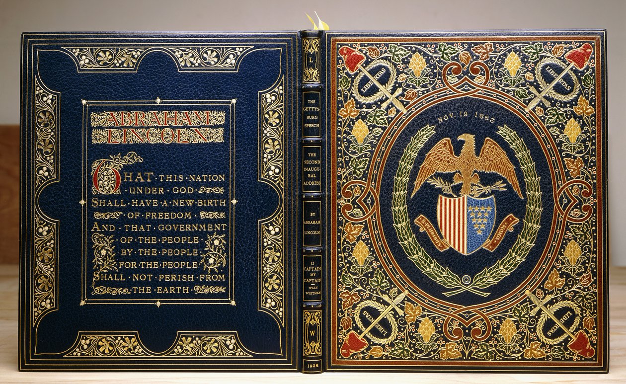 Bindning av boken "The Gettysburg Speech and The Second Inaugural Address, 1928 av Unbekannt