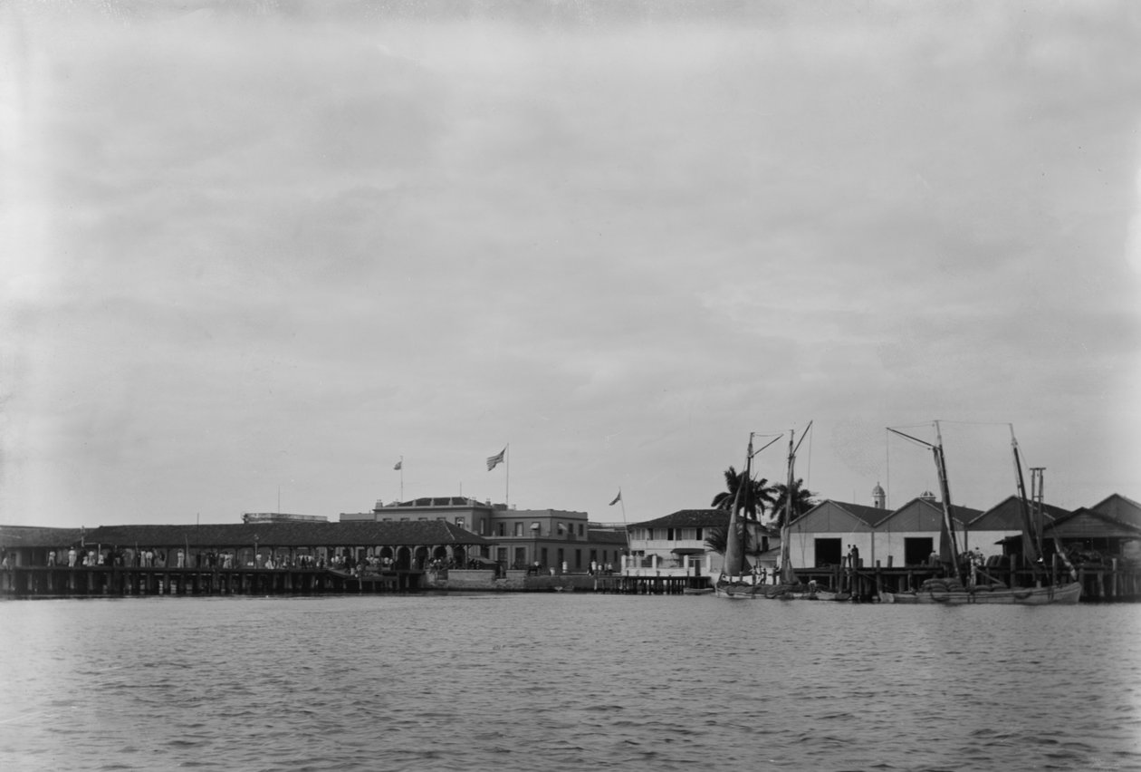 Båtlandning (s/v foto) av Unbekannt
