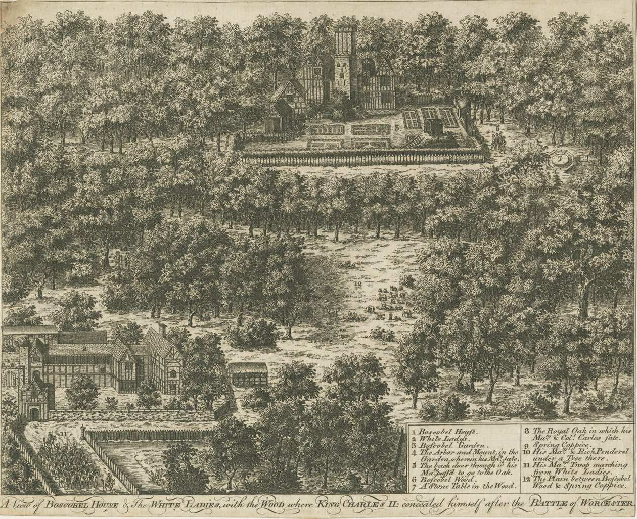Boscobel House: gravyr, nd [1769] av Unbekannt