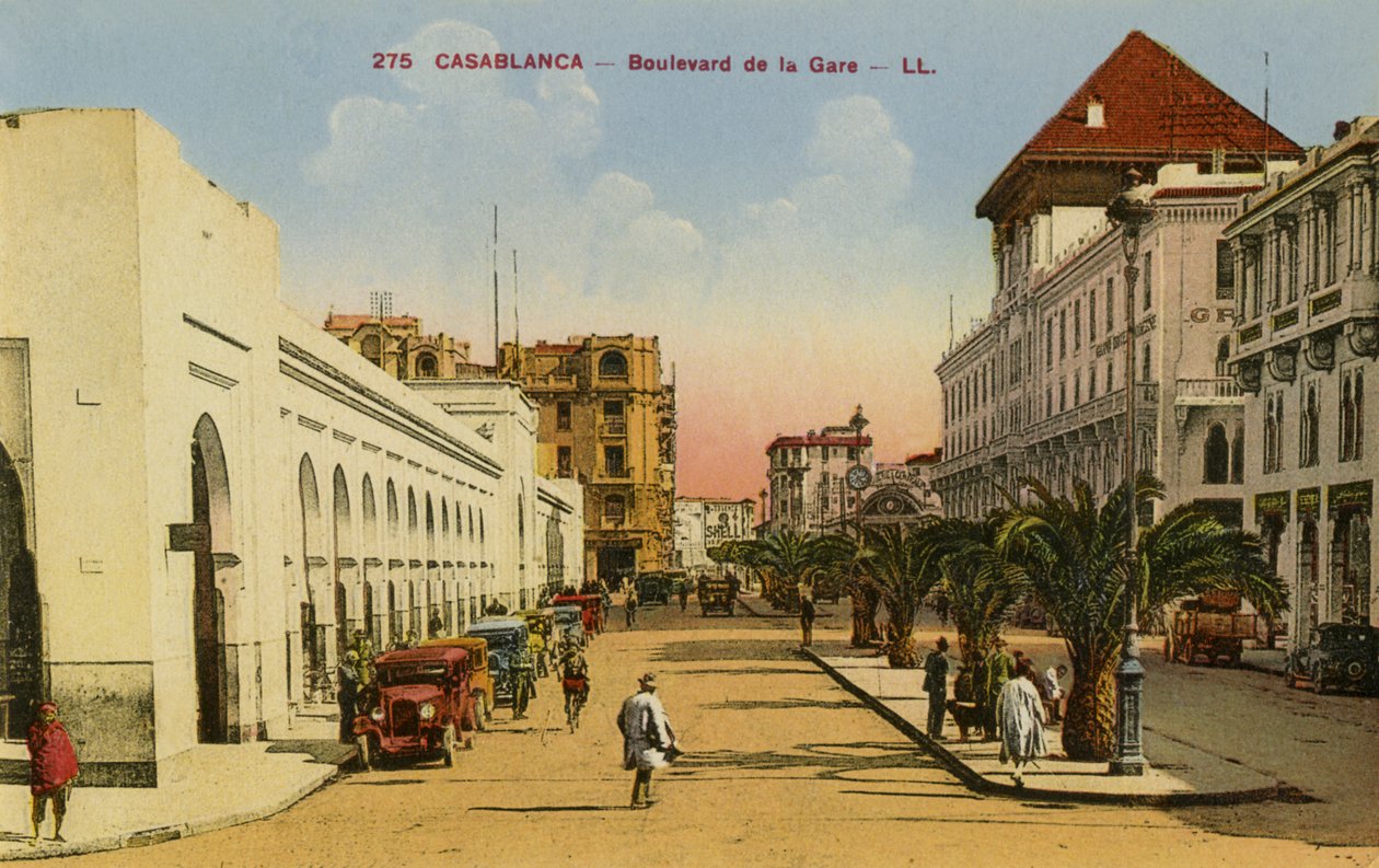 Boulevard de la Gare, Casablanca, Marocko av Unbekannter Künstler