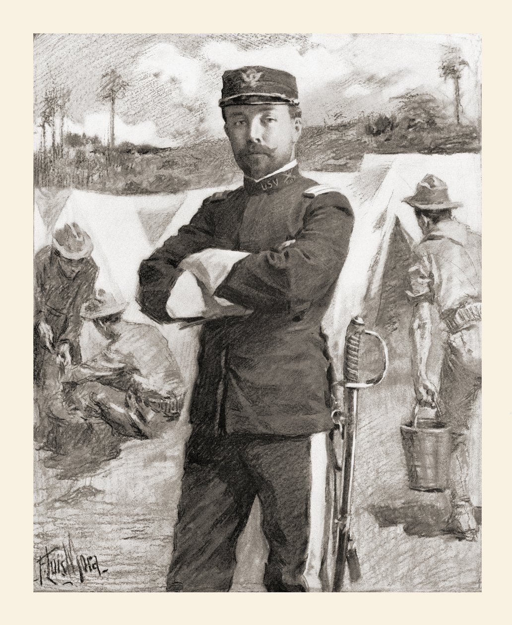 Brigadgeneral Frederick Funston från 20:e Kansas Volunteers strax efter sin befordran för tapperhet Frederick N. Funston av Unbekannt