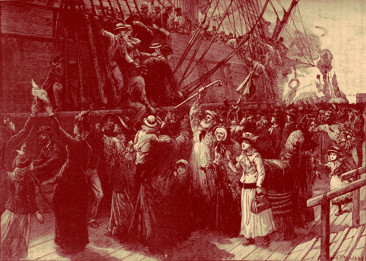 Brittiskt emigrantfartyg till kolonierna - sent 1800-tal av Unbekannter Künstler