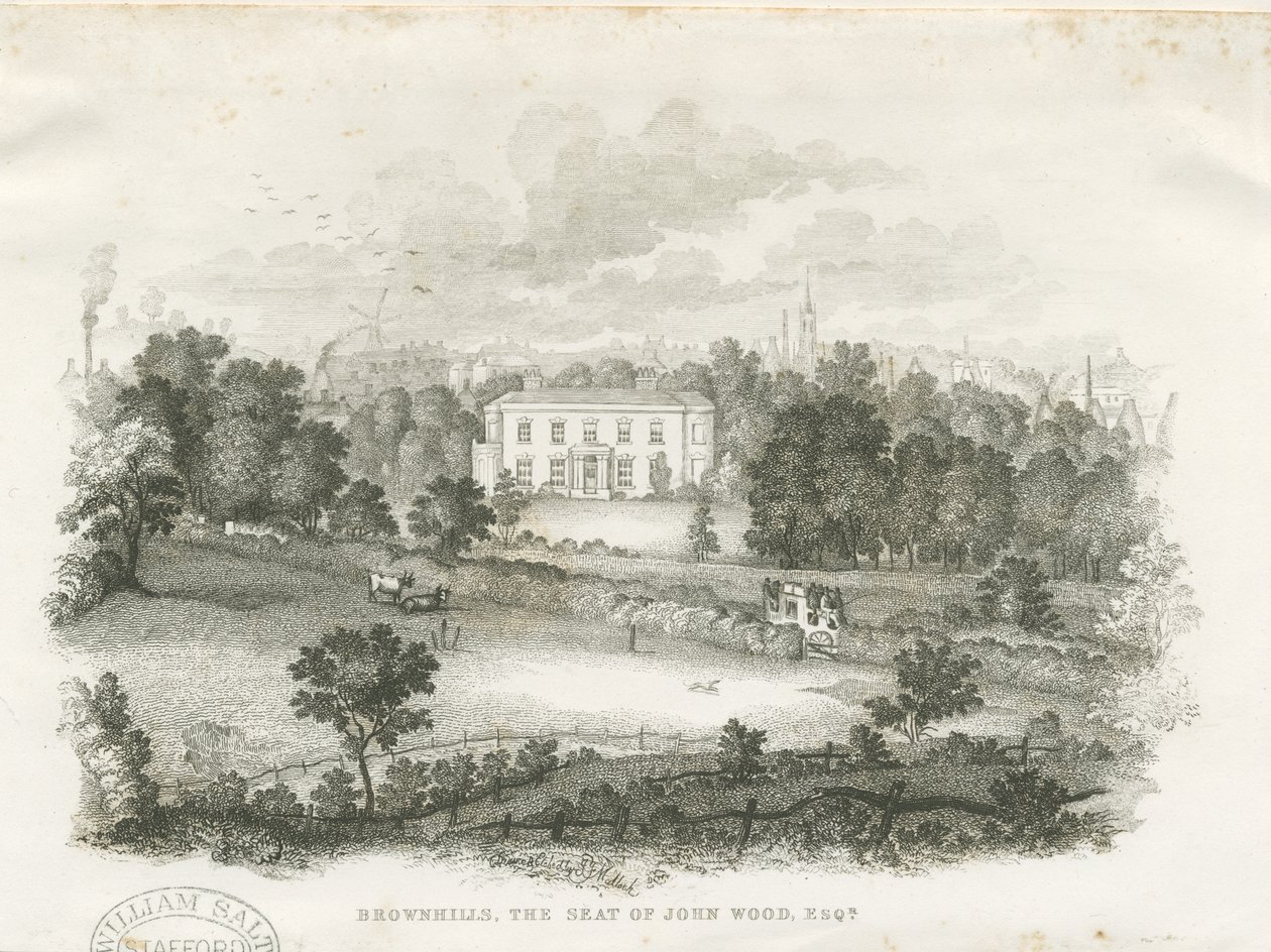 Burslem - "Brownhills" House: gravyr och [?1800-talet] av Unbekannt