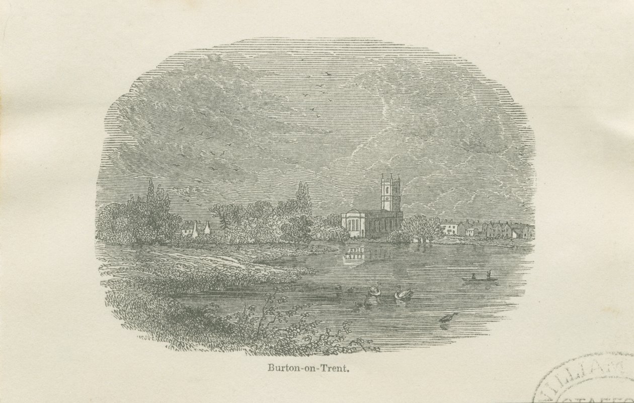 Burton-upon-Trent - Old Church: vinjetterat träsnitt, och [? 1800-talet] av Unbekannt