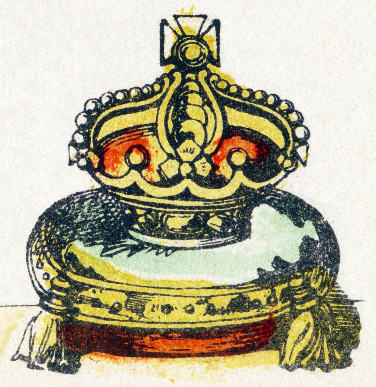 C - Krona - Alfabetet - barnunderhållning - Bildepinal, populär serie c.1890 (illustration) av Unbekannt