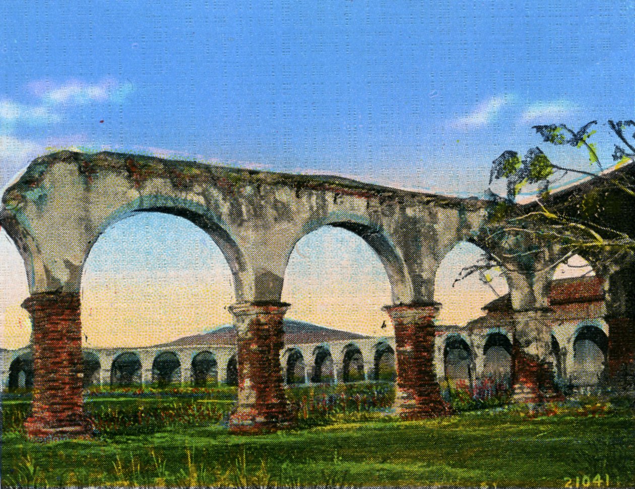 Kalifornien: Bågarna i Mission San Juan Capistrano av Unbekannter Künstler