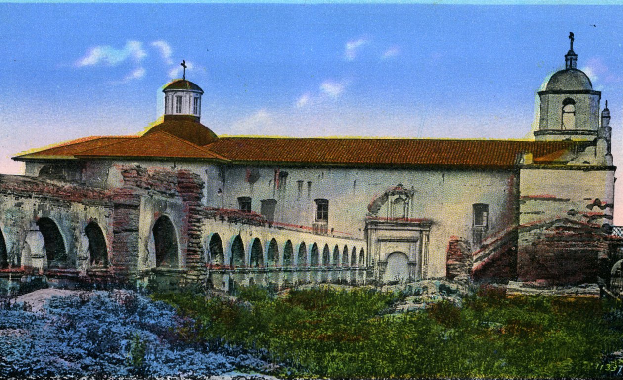 Kalifornien: Bågarna i San Luis Rey Mission av Unbekannter Künstler