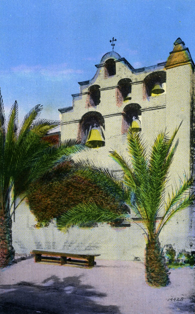 Kalifornien: San Gabriel Mission Bells, San Gabriel av Unbekannter Künstler