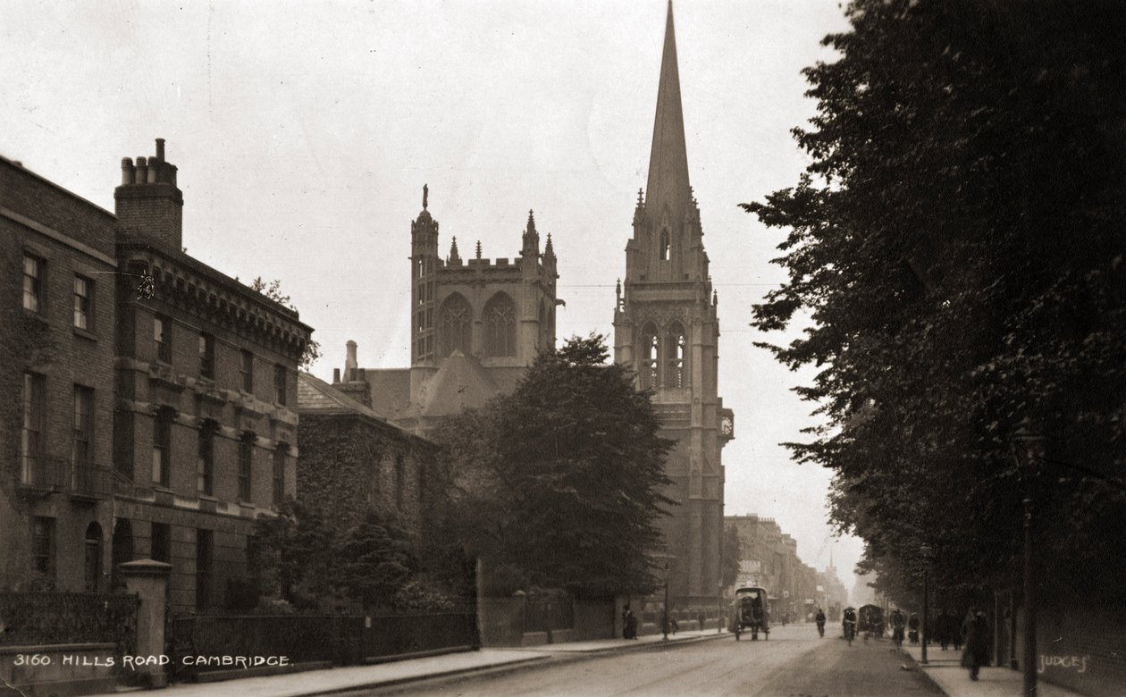 Cambridge - Hills Road i början av 1900-talet (vykort0 av Unbekannter Künstler