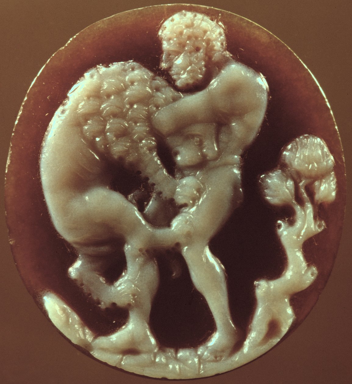 Cameo av Hercules och Nemean Lion av Unbekannt