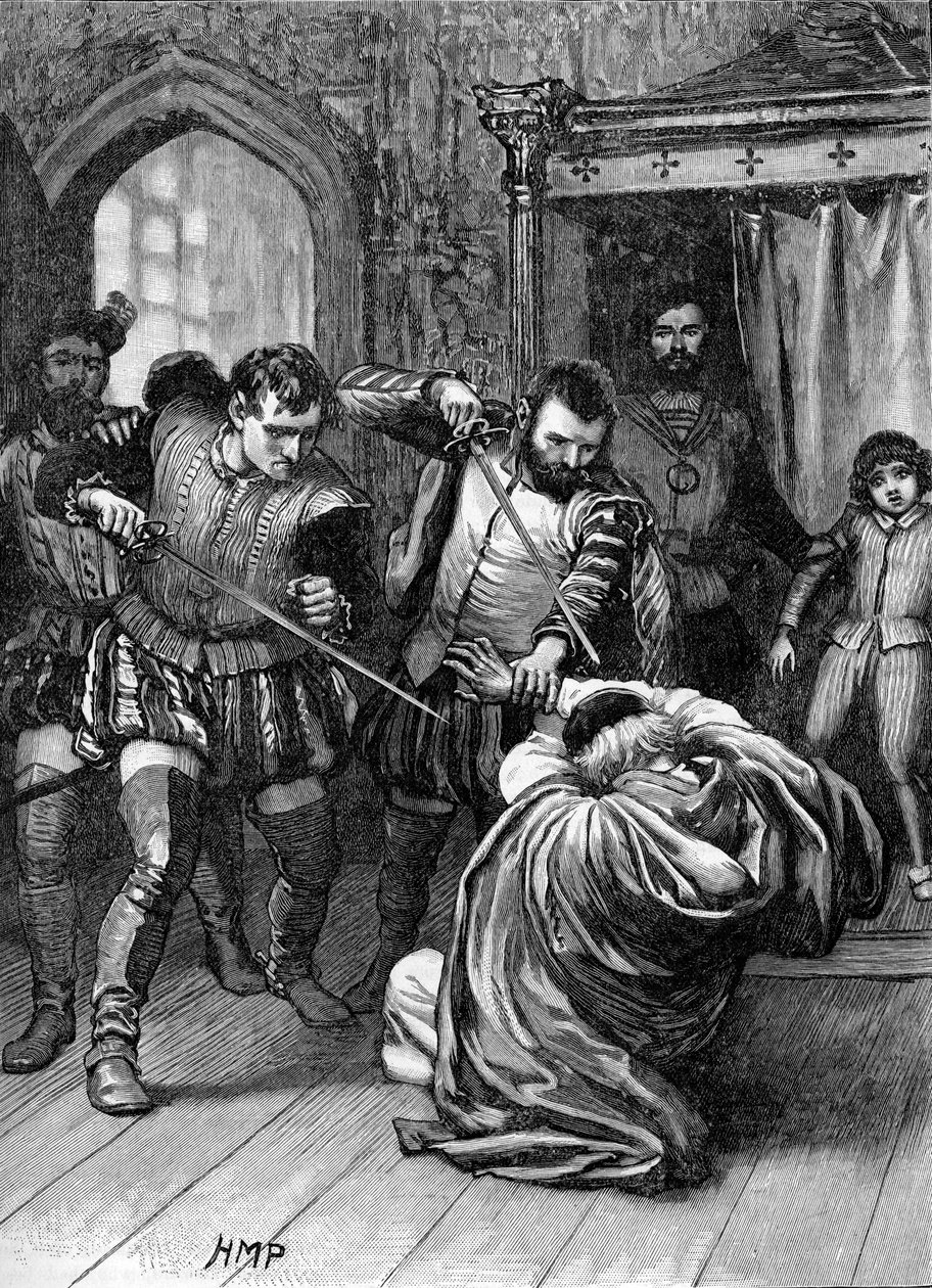 Kardinal Beaton mördas den 29 maj 1546 av Unbekannter Künstler