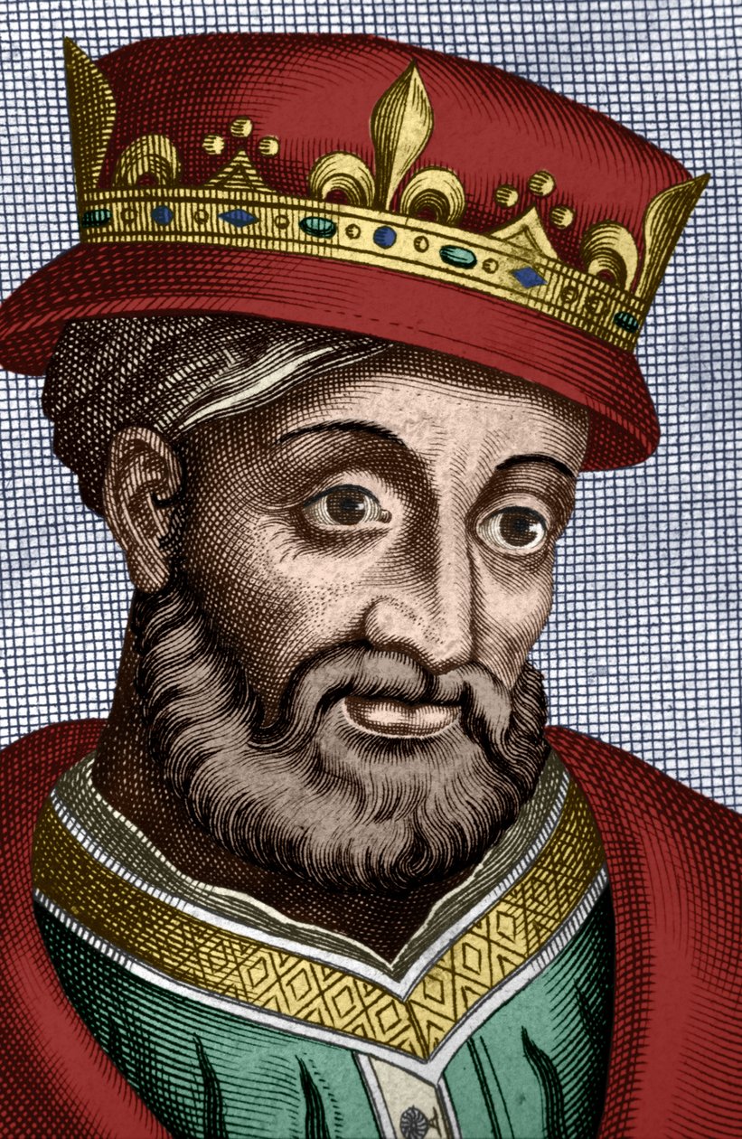 Caribert 1:a (521-567) Kung av Paris 561-567 (merovingisk), son till Clotaire 1:a av Unbekannter Künstler