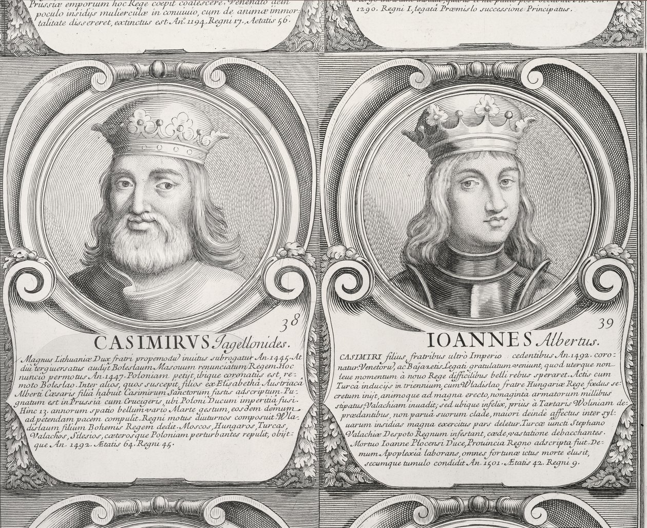 Casimir IV Jagiellon och Jan I Olbracht, nr. 38 och 39 från 