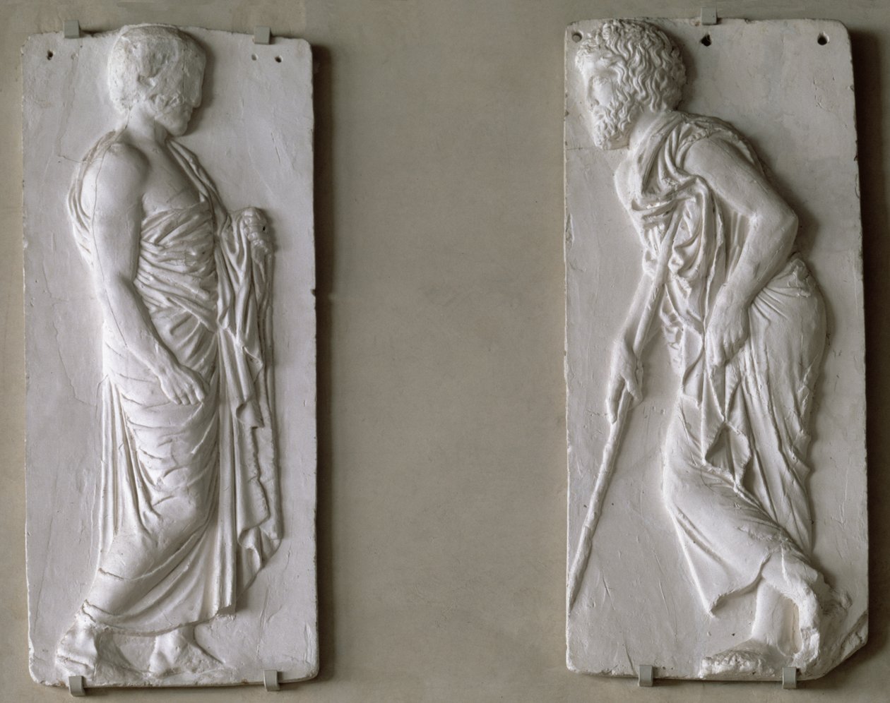Avgjutning av figurer från en fris på Parthenon (gips) av Unbekannt