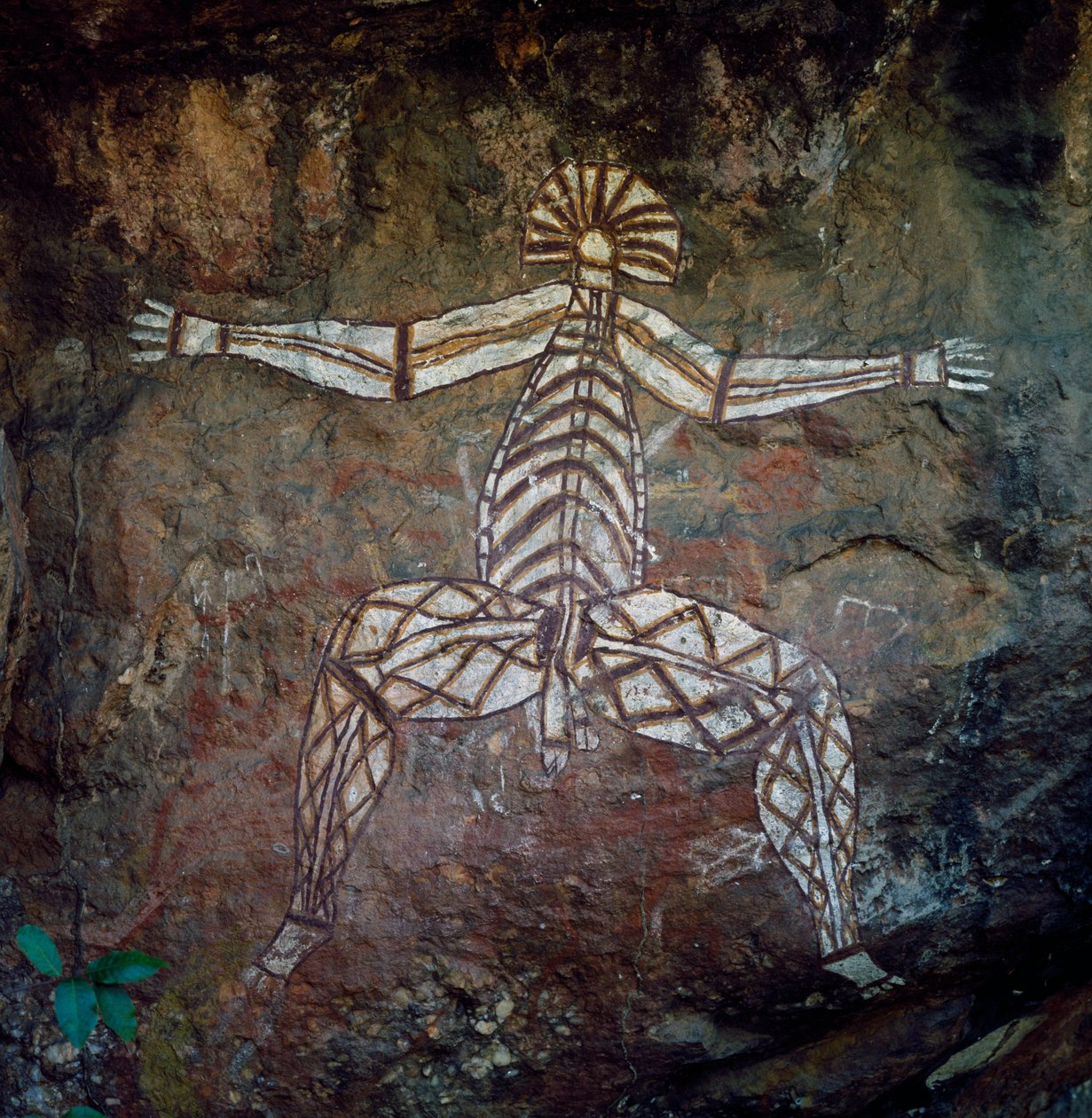 Grottmålning, Arnhem Land, Northern Territory, Australien, aboriginernas kultur av Benjamin Baud