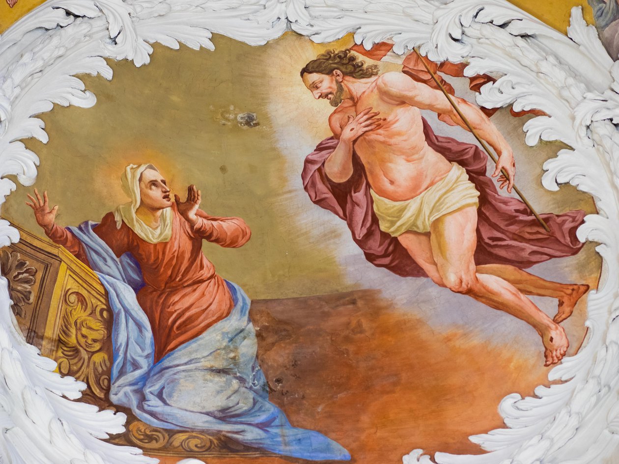 Takfresk, Habsburgarnas mausoleum, Graz, Steiermark, Österrike, Europa (foto) av Unbekannter Künstler