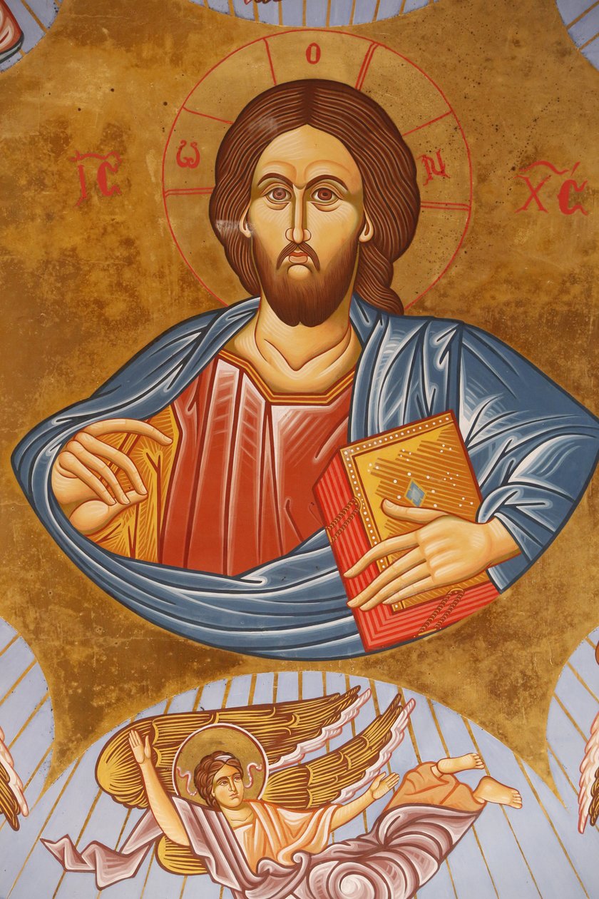 Takfresk i Pedoulas ortodoxa kyrka. Christ pantocrator, 20150510, Pedoulas, Cypern av Unbekannt