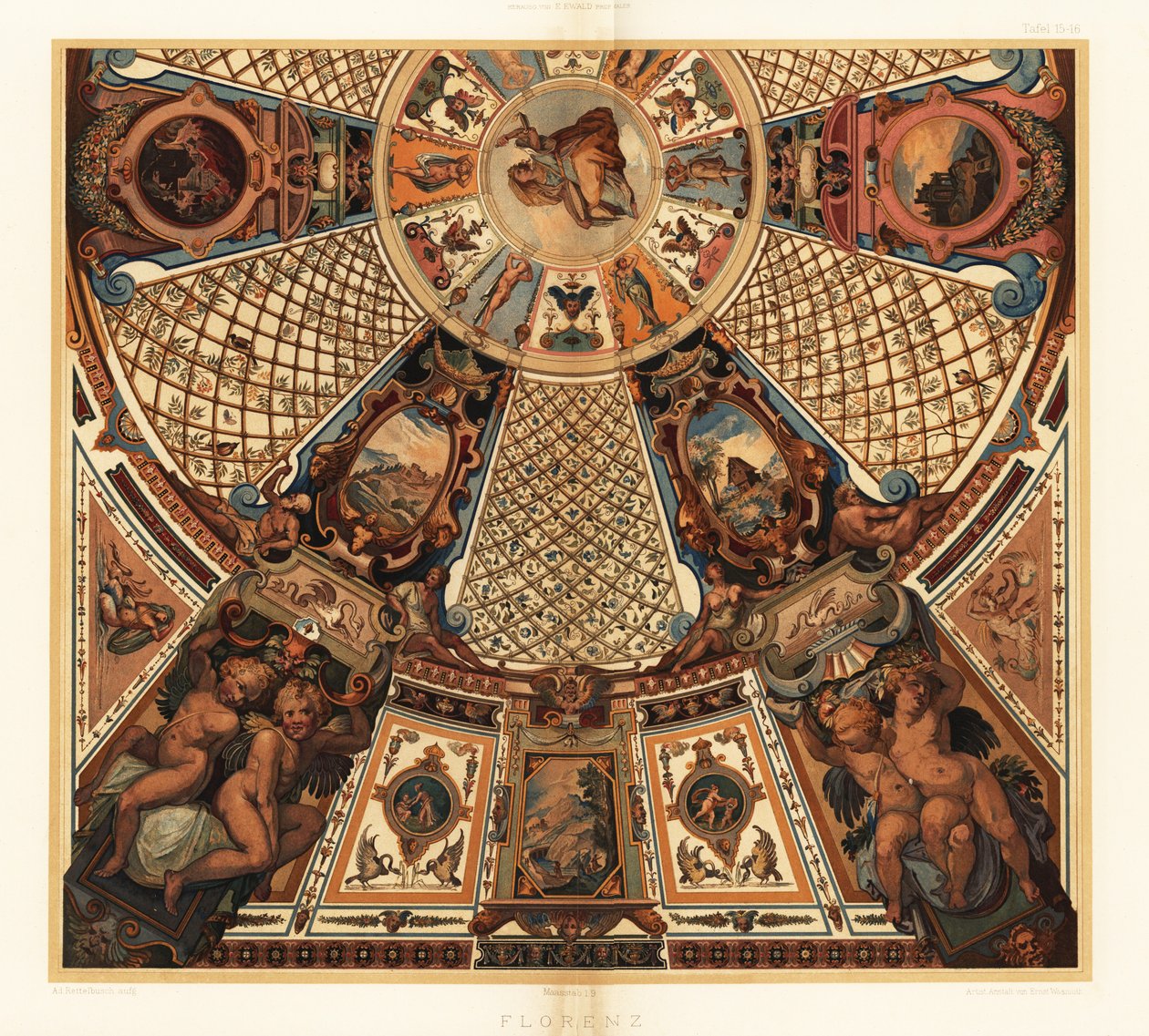 Takmålning i Uffizierna i Florens av Unbekannter Künstler