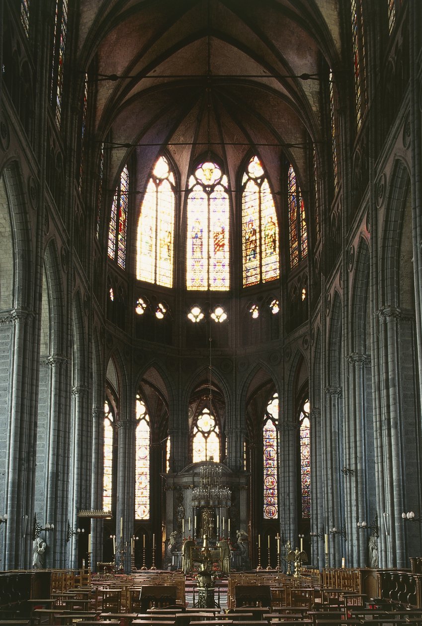 Centralskepp i katedralen Our Lady Tournai (foto) av Unbekannter Künstler