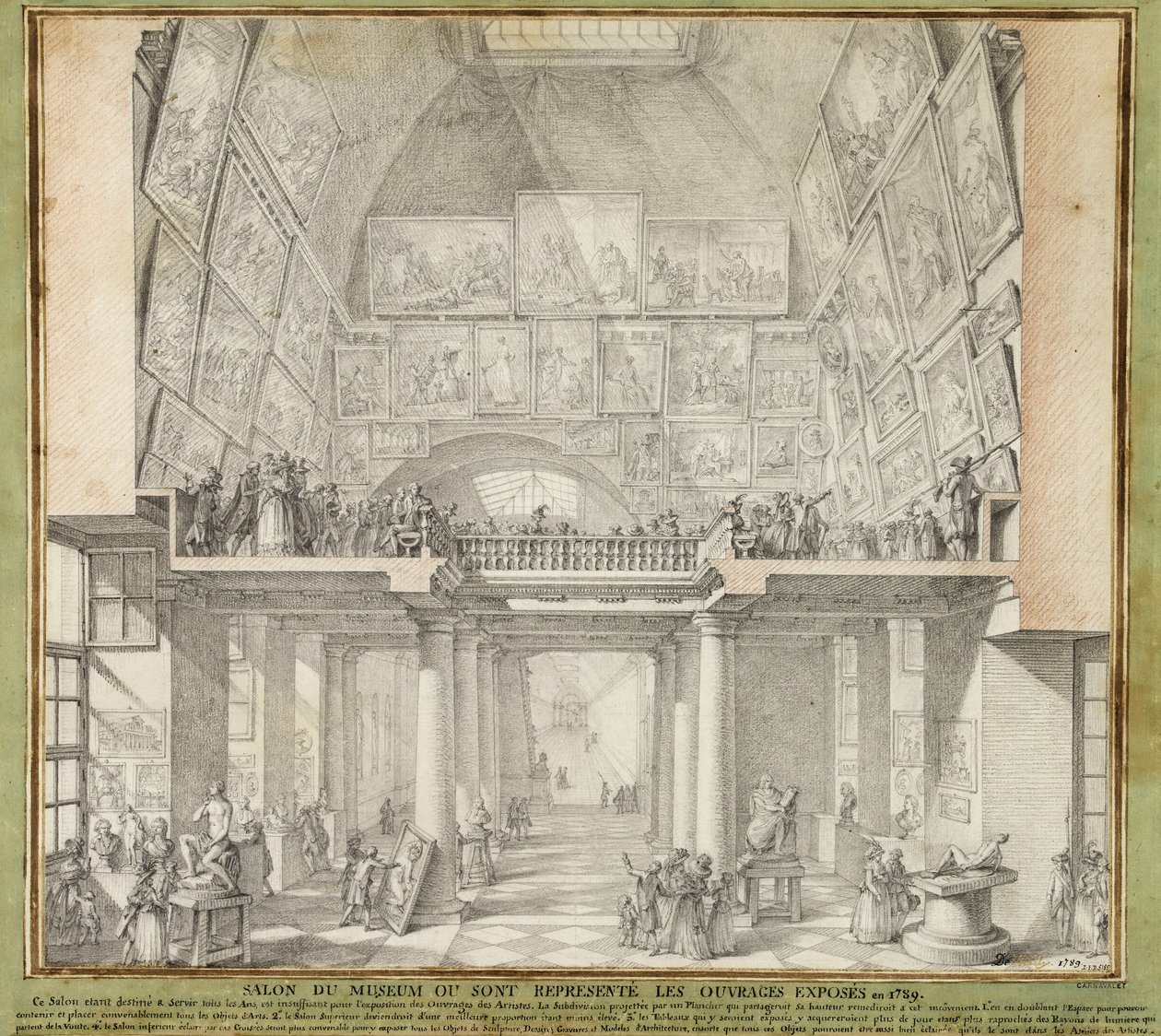 Charles de Wailly - Salongen i Paris, 1789 lpdp 82552-1 av Unbekannter Künstler
