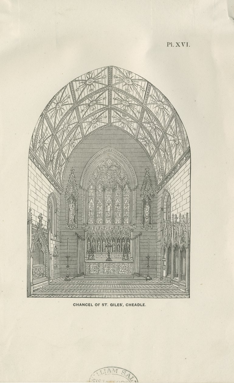 Cheadle - St. Giles" Church: trägravyr och [1800-talet] av Unbekannt
