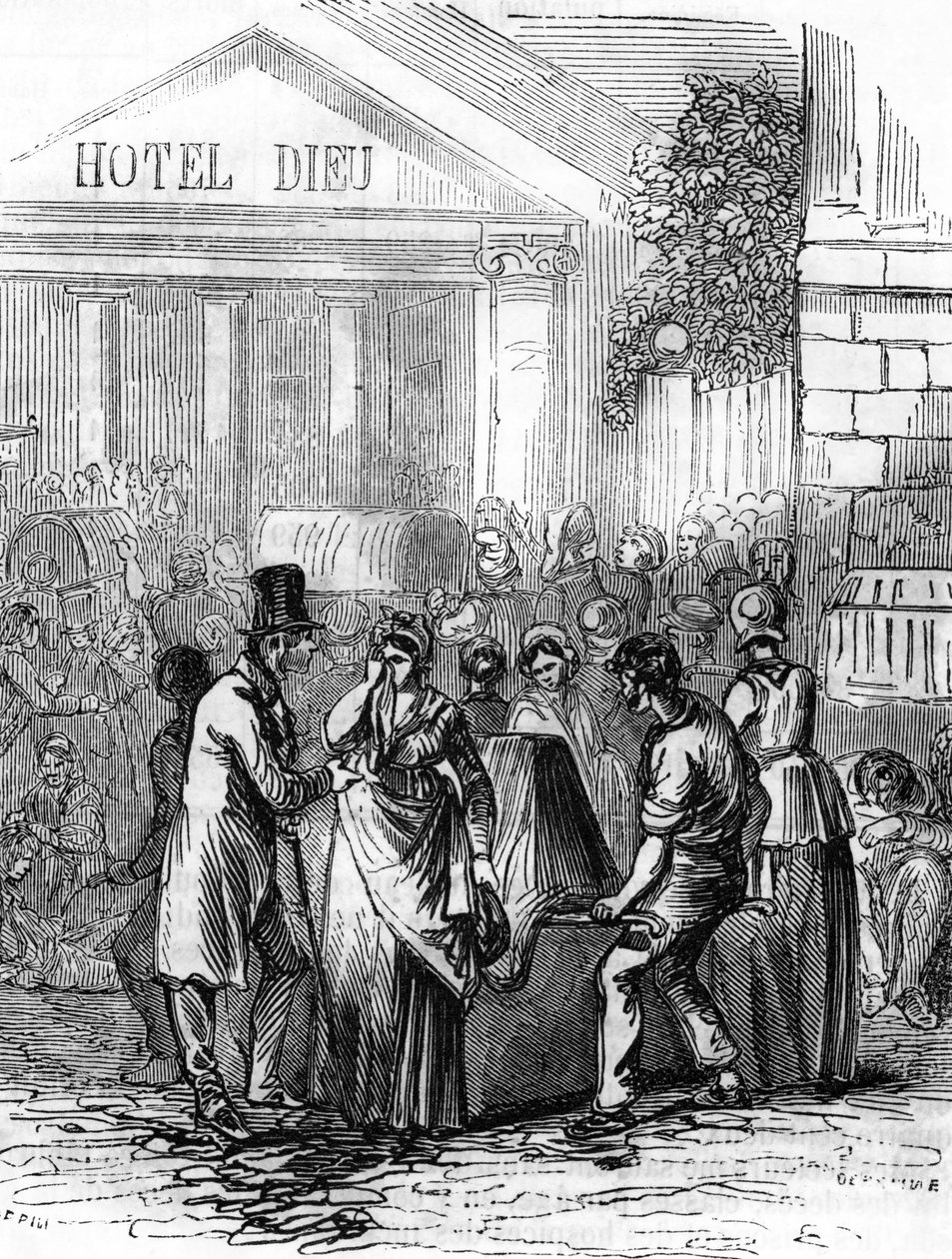 Koleraepidemi 1832 i Frankrike av Unbekannter Künstler