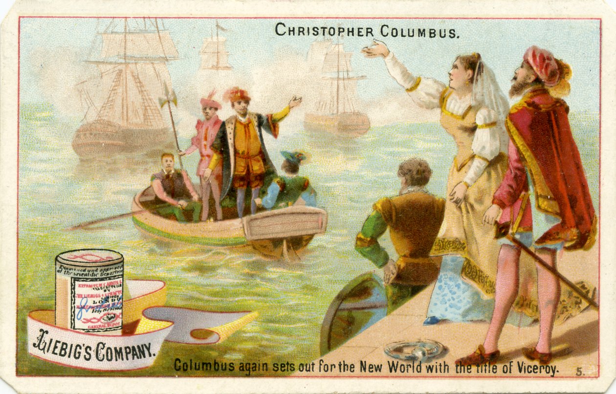 Christofer Columbus andra resa över Atlanten av Unbekannter Künstler