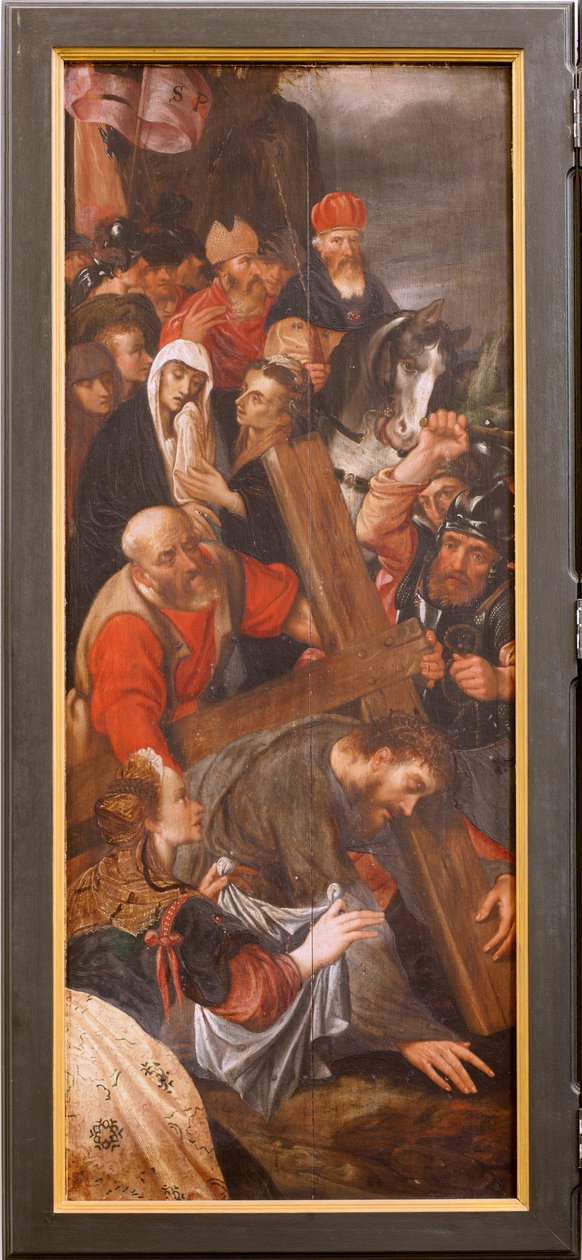 Kyrka (Eglise Saint-martin). Interiör. Triptyk. Korsfästelsen. av Unbekannter Künstler