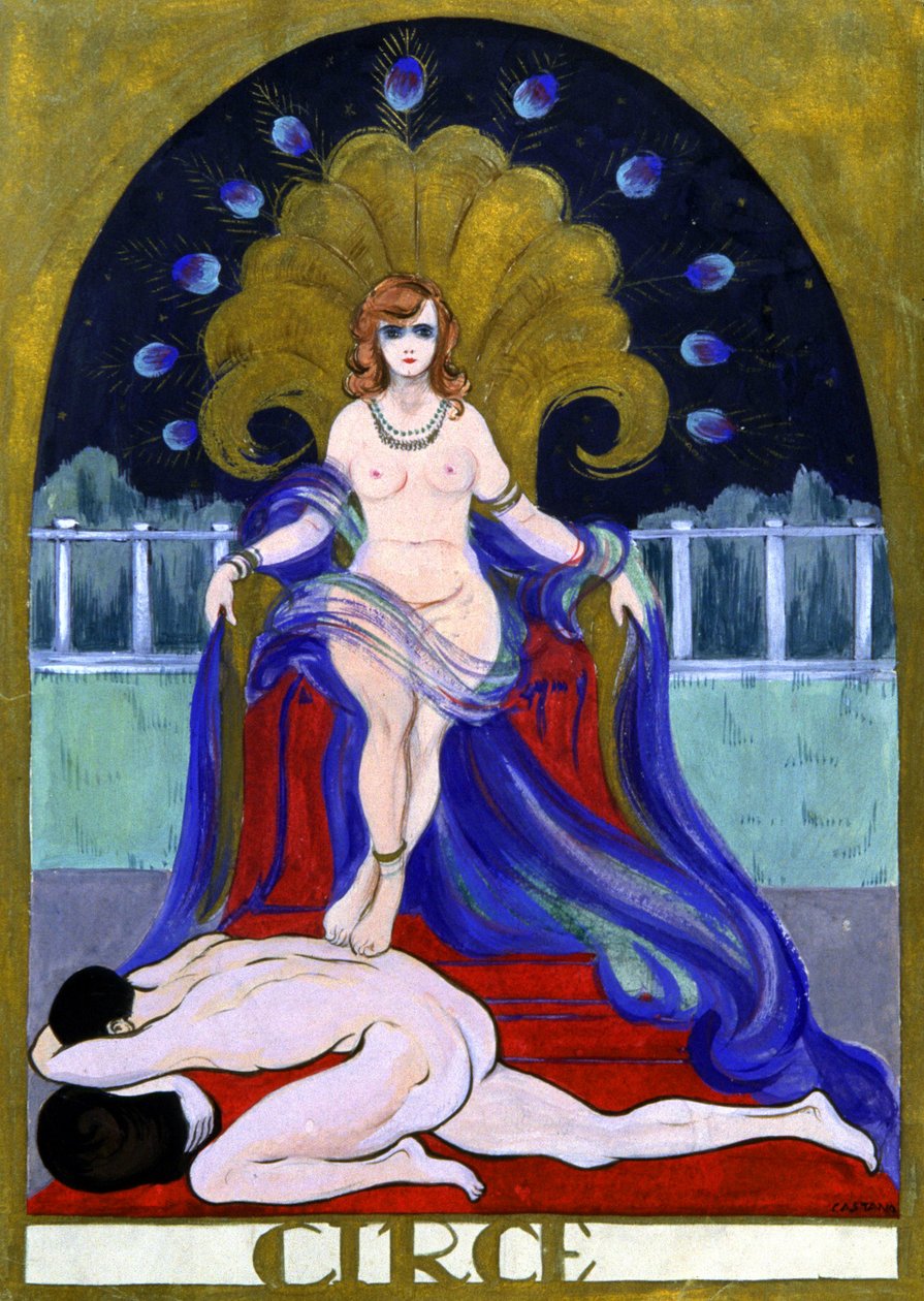 Circe förtrollaren, ca 1900 (illustration) av Unbekannter Künstler