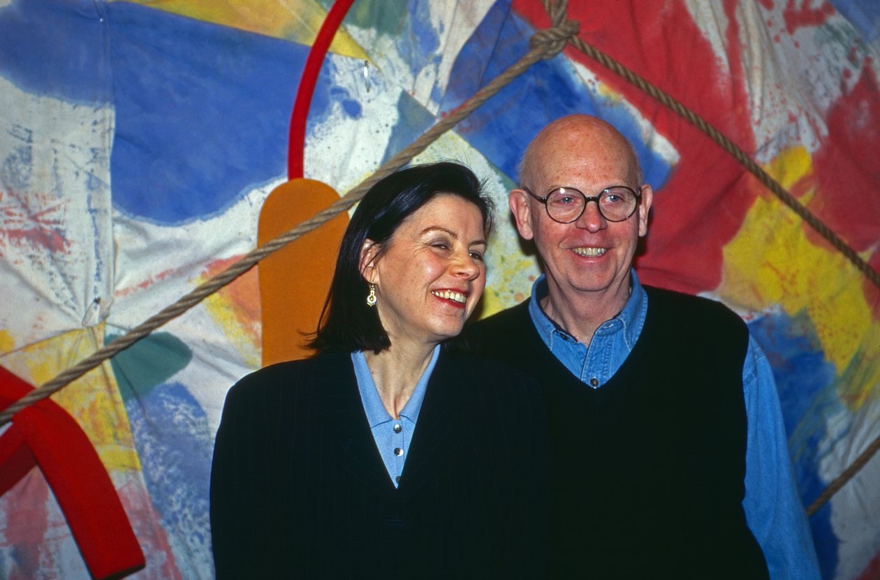 Claes Oldenburg, svensk popartist, med sin fru Coosje van Bruggen i Bonn, Tyskland 1996 av Unbekannter Künstler