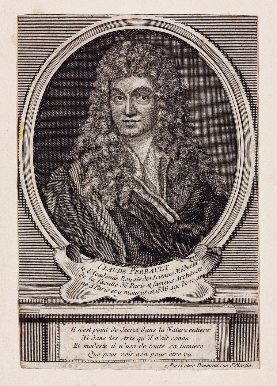 Claude Perrault, fransk arkitekt, vetenskapsman och läkare, ca 1660-talet av Unbekannt