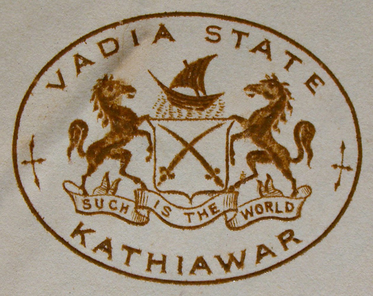 Vapensköld Tidigt 1900-tal; Vadia Saurashtra; Gujarat; Indien av Unbekannter Künstler