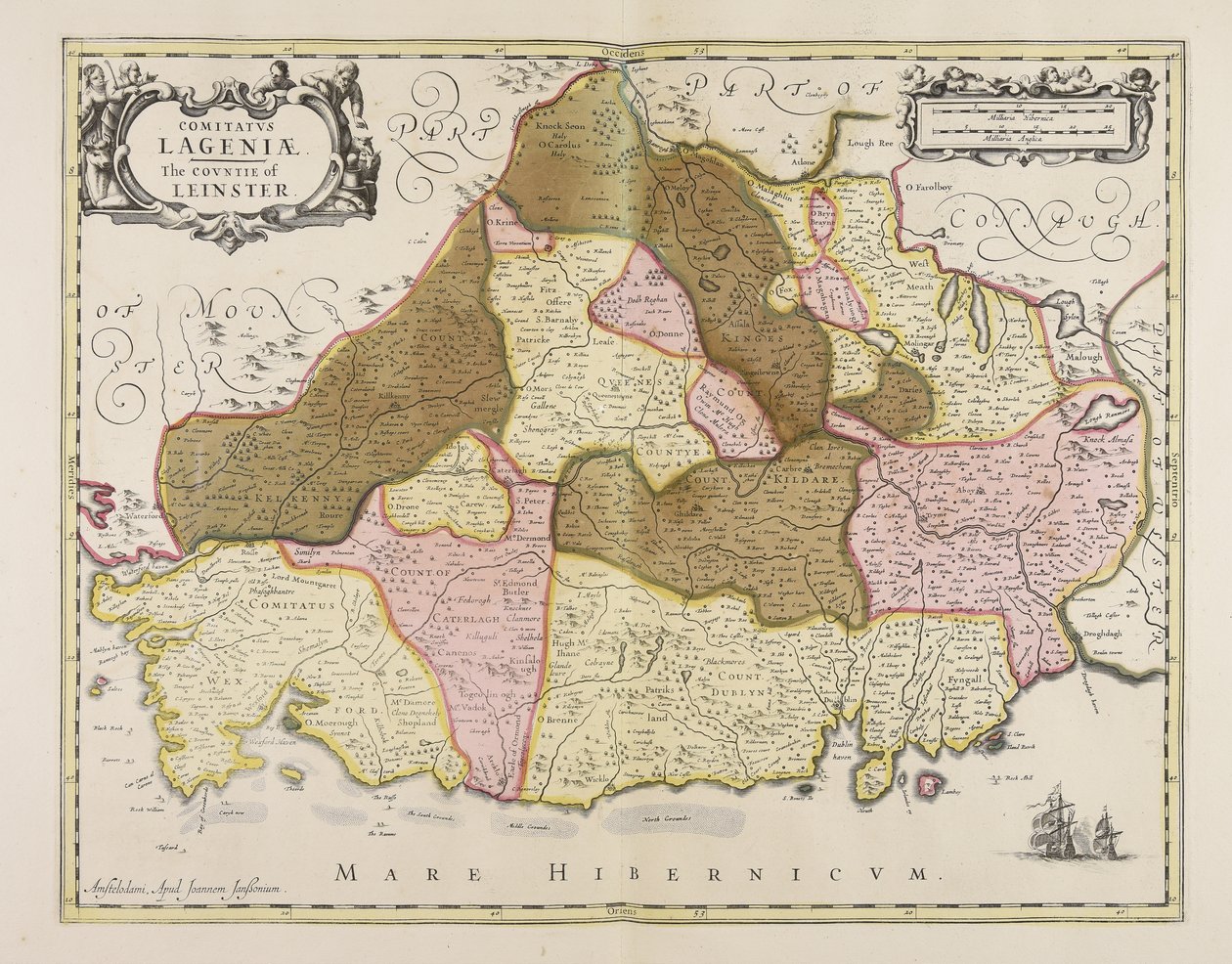 Comitatus Lageniae  grevskapet Leinster av Unbekannter Künstler