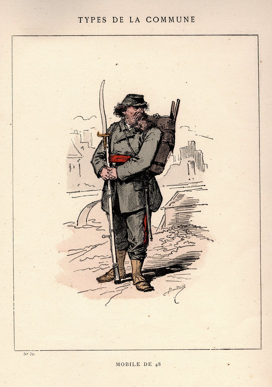 Paris Commune: kostym av MOBILE DE 48 i "" Les Communeux av Unbekannt